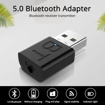 Bluetooth 5.0 Garso Imtuvas, Siųstuvas ir 3,5 mm Lizdas Automobilių AUX Kabelis, Rinkinyje USB Stereo Muzikos Belaidžio ryšio Adapteris, skirtas TELEVIZIJOS Automobilio KOMPIUTERIO Ausines