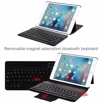 Case For iPad 2018 9.7,Kemile Ultra Slim Bluetooth Keyboard W Stand Odos Padengti Naujojo 