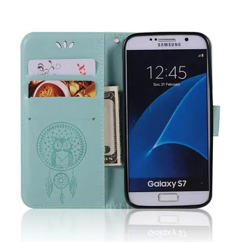 Dangtelis Skirtas Samsung Galaxy S7 Atveju Flip Case For Samsung Galaxy S7 Dangtelį, Apversti Telefoną Atveju Silikono Odos Piniginės Atveju Hoesje