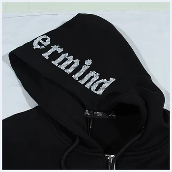 Dark punk stiliaus MMJ kaukolė Diamond hoodie moterų ir vyrų Japonų gatvės prekės hip-hop bendras užtrauktukas hoodie pora