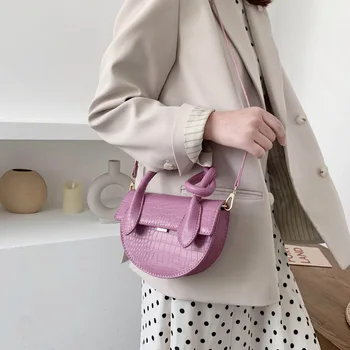 Derliaus violetinė apskrito sankabos krepšys Moterims mini baltas Pečių krepšiai 2020 Motinos crossbody Maišelį, šaliai, rankinės FTB220