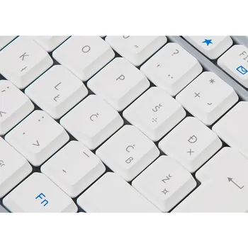 Everest KM-6063 Balta/Pilka Belaidžio skystųjų kristalų Išdėstymo Multimedia Keyboard + Mouse Set