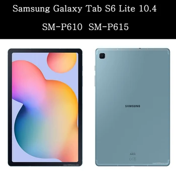Funda Samsung Galaxy Tab S6 Lite 10.4 2020 SM-P610 SM-P615 magnetinis stendas atveju oda flip cover tablet atveju smart cover