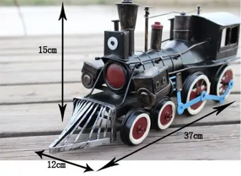 Geležies Garo Traukinio Galvos Modelį, Nostalgiškas Miniatiūriniai Ornamentu Geležies Amatų Antikvariniai Metalo Lokomotyvą Traukinys Namų Dekoro Statula Amatų