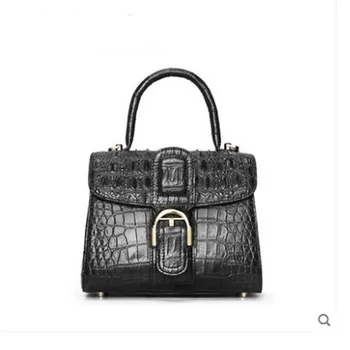Gete 2019 naujas Krokodilo odos krepšys, rankinė, Tailando krokodilo odos piniginė Lady vieno peties maišas crossbody krepšys moteriška rankinė