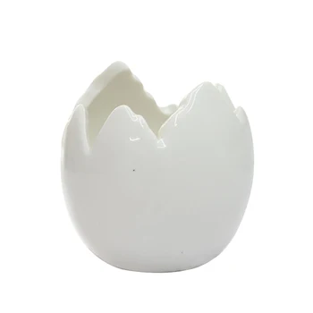 Gėlių Vazonai, Baltas Mini Keramikos Gėlės Sodinamoji Puodą Paprasta Trapus Formos Vazonus H88F