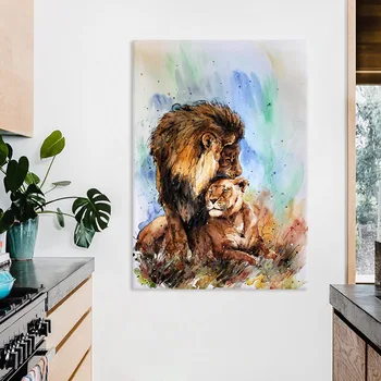 Ig liūtas plakatas gyvūnų spausdinti sienos meno tapybos drobės apdailos maison dekoro kambarį nuotrauką tableau quadro decorativo mura