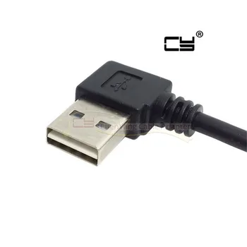 Kairėje ir Dešinėje Kampu 90 Laipsnių USB 2.0 Male Micro USB 5Pin Vyrų 1,0 m Grįžtamasis Dizaino kabelis
