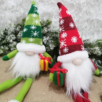 Kalėdų Beveidis Kalėdų Senelio Lėlės Kalėdų Medžio Kabo Ornamentu Ilgas Kojas Lėlės Apdailos Namų Pakabučiai Šalies Prekių