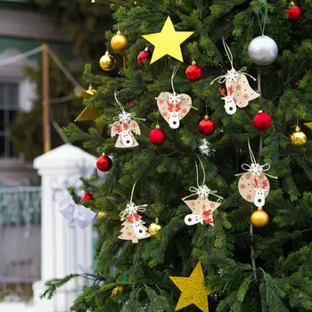 Kalėdų Sniego Briedžių Galvos Papuošalai Kalėdų Medžio Kabo Žymes Dovanų Rinkinys Papuošalų Už Dekoracijas