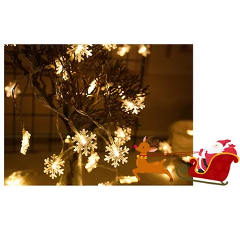 Kalėdų Žiburiai,Star String Žibintai 19.7 ft/6m 40 LED Šviesos Kalėdos Namų apdailos lauko Vestuves Ornamentu 2VNT#1207