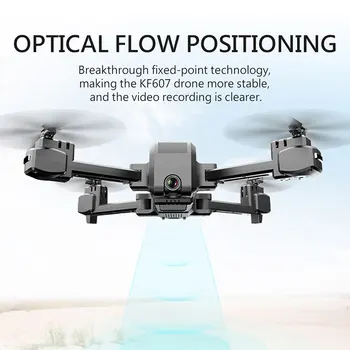 KF607 RC Drone Optinio Srauto HD Dual Camera Sraigtasparnis Realiu Laiku Wifi FPV Oro Vaizdo RC Quadcopter profesinės selfie drone