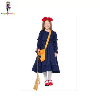 Kiki ' s Delivery Service Suaugusių Moterų Cosplay Suknelė Vaikas Kiki Kostiumai Mergina Mažai Ragana Kostiumas Vaikams Drabužių Dydis XXS-XL