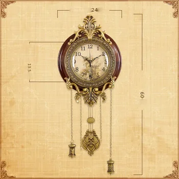Kūrybos Dekoratyvinės Sienų Laikrodis Kambarį Medžio Masyvo Retro Brass Laikrodis Išjungti Mados Sienos Montuojamas Kvarcinis Laikrodis, Papuošalai
