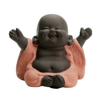 Kūrybos Raudonos Smėlio Arbatos Gyvūnas Gali Pakelti Maitrėjos Laughing Buddha Papuošalų Mažai Vienuolis Rankų Darbo Keramikos Arbatos Rinkinys Priedai