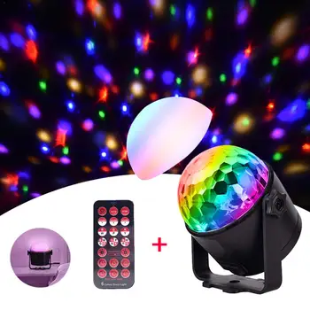 LED Disco Ball Light 6 spalvų Garso Aktyvuotas Nuotolinio Valdymo Naktį Etape lempos Festivalio Baras, Klubas, Šalis, Vestuvių