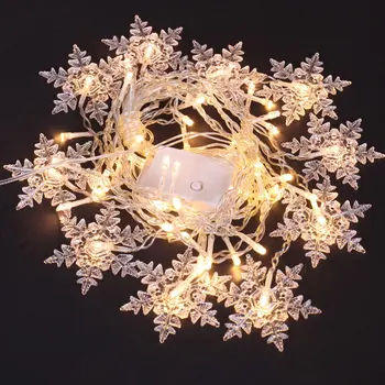 LED Snaigės Žibintai String Kalėdų Žiburiai Pasakų Žibintai 8 Režimais, atsparus Vandeniui Ištraukiamas Patalpų Lauko Vestuvių, Gimtadienio
