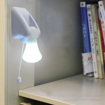 Lipnios Naktį Šviesos Portable LED Vielos Lemputė Kabineto Lempos, Baterijos, Sieninis laikiklis Traukti Liniją Lempos