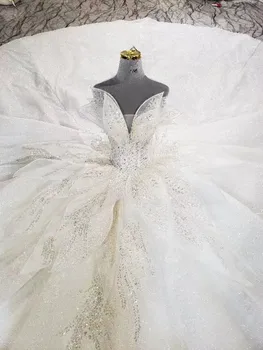 Mados Vestuvių Kamuolys Suknelė, Gėlės Iškirpte Vestuvių Suknelės, 2021 M. Naujo Dizaino Vestuvinė Suknelė