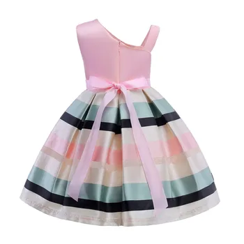 Mergina Pearl Gėlių Suknelė Vaikų Mergaičių Aukštos kokybės Princesė Suknelės Vestuves Baby Girl Suknelės Vasaros Drabužiai Mergaitėms
