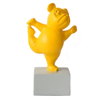 Mielas Animacinių filmų prancūzų Buldogas Statuette Ornamentai, Gyvūnų Statula Darbalaukio Dekoro Dervos Figūrėlės Amatų Vaikų Kambario Dekoravimas