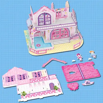 Mini Lėlių Tėvų-Vaikų Surinkti 3D Paper House Baldai, Dėlionė, Dėlionės, Žaislų Vaikų Švietimo Žaislai Vaikams Gimtadienio Dovana