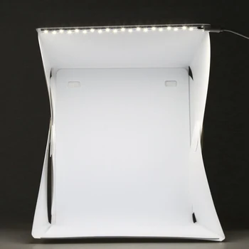 Mini Sulankstomas fotostudijos Fotografijos LED LightLighting Palapinė Soft Box (Spalva: Balta)
