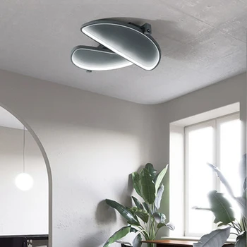 Modernus minimalistinis LED lubų šviestuvas dviejų žiedlapis reguliuojamas kampas gyvenimo kambario, miegamasis, studijų lubų lempa