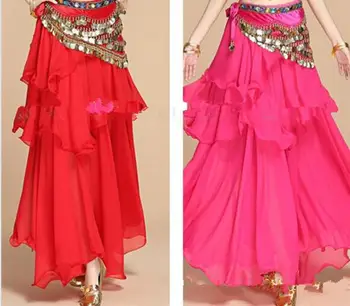 Moterų Pilvo šokių suknelė spiralės sijonas čigonų ilgi sijonai, pilvo šokiai, Tortas sijonas indijos šilko sijonas, skirtas parduoti