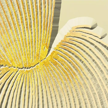 Muitinės Meno Sienų Tapyba-Šiuolaikinės 3D Reljefo Abstrakčiai Aukso Gėlių Žiedai Vandeniui, Drobė, lipnios Sienų Tapetai Miegamajame