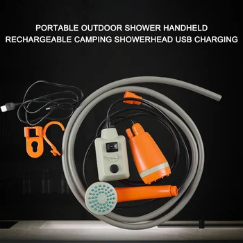 Naujas Nešiojamas Kempingas dušo nešiojamų dušo komplektas USB automobilių dušo DC 3,7 V, siurblio slėgis dušas, lauko stovykla, kempingas Pet Automobilių Plovimo