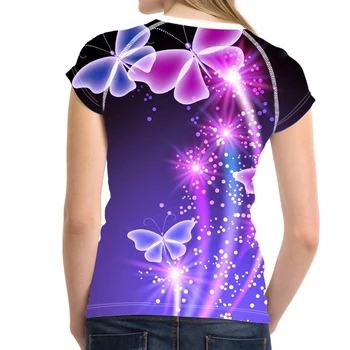 Noisydesigns Drugelis Spausdinimo O-kaklo Marškinėlius Moteris Mados Vasaros Slim Ukrainos Tshirts Atsitiktinis Trumpas Rankovės Kultūrizmo T-Shirt