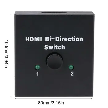 Nuostabiai Sukurta Patvarus 1x2 HDCP 3D 4K UHD Bi Kryptimi HDMI suderinamus 2.0 Jungiklis Switcher Splitter Hub Išrinkimo