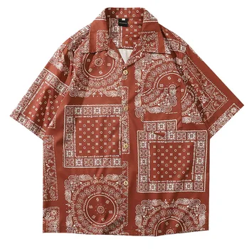 Oeak Kimono Stiliaus Shirt Mens 2020 Naujas Janpanese Stilius Spausdinti Prarasti Harajuku Marškinėliai Moterims, Vyrai, Poros Kimonos Yukata Viršūnės Vasarą