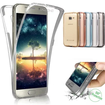 Oloey Samsung Galaxy A5 A7 A8 2018 Plus Atveju 360 Visas Apsaugos Minkštos TPU Coque už funda s4 s5 s6 s7 krašto s8 s9 plus Atveju