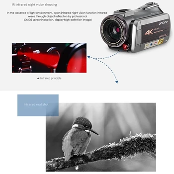 ORDRO AZ50 Tinklo Gyvos Kameros 4K HD Profesionalūs Vaizdo DV Gyvos Kameros Elektroninių Ie Stabilizavimas