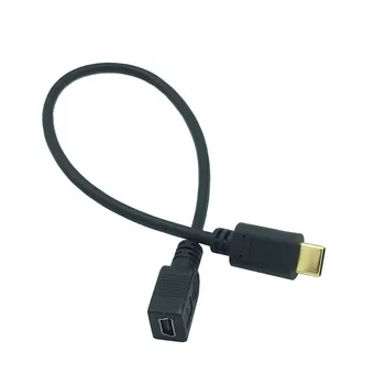 Paauksuoti 25cm USB3.1 C Tipo Male Micro USB 2.0 5Pin Moteris Duomenų Kabelis Laido Nexus 5X 6P