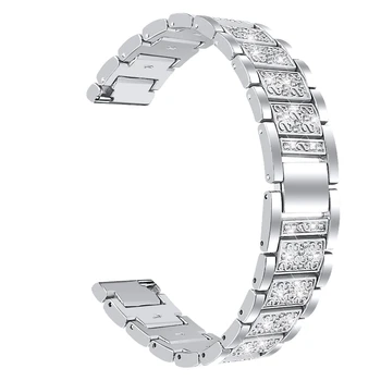 Pakeitimo Diamond Staineless Plieninės juostos Juostos Metalo Apyrankę, Diržą Moterys Žiūrėti Juostos -Fitbit Prasme / Versa 3