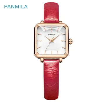PANMILA 2019 Moterų Laikrodžiai Top Brand Prabangos Ponios Žiūrėti Rose Gold Square Dial Vandeniui Kvarco Moterų Laikrodis Relogio Feminino