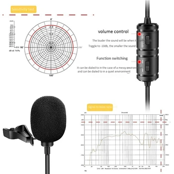 Populiariausi Pasiūlymai YICHUANG YC-VM70 Tipas-C 3.5 M USB Mikrofonas Skirtas Mini Mobilusis Telefonas Mikrofonas Lavalier Gyventi Įrašymas Mikrofonas