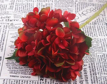 Prabangiu Dirbtinių Hydrangea Gėlės Galvos Atostogų Vestuvių Papuošalai 