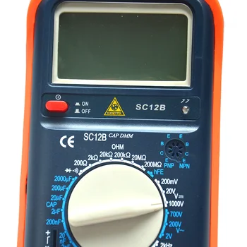 Profesionalus Mini LCD Skaitmeninis Multimetras Ammeter Voltmeter Atsparumas Talpą, AC/DC Srovė Profesinės Matuoklis Matuoklis