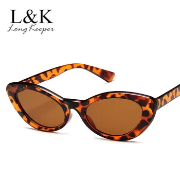 Retro Cat Eye Akiniai nuo saulės Moterims, Leopardas Saulės Akiniai Lady Vintage Mados Akiniai Atspalvių Prekės ženklo Dizainas Oculos De Sol feminino