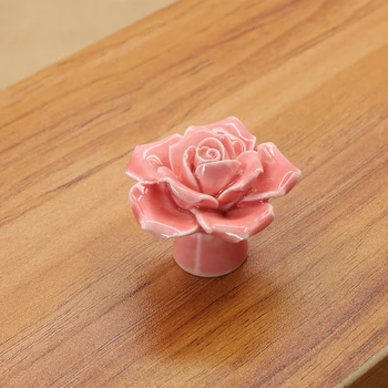 Rose Keramikos Rankena Spinta Spinta Ranka Suimkite Modernus Minimalistinio Spalva Tvarkyti Namų Ūkio Produktai