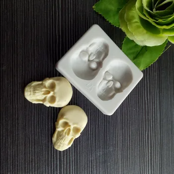 Skeletas galvos kaukolės Silikono pyragas apdaila pelėsių, Konditerijos kepimo apdailos įrankiai