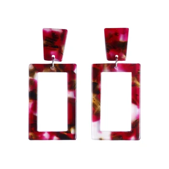 SOHOT Naujų Kūrybinių Tuščiaviduriai Raudona Acto Rūgšties Lašas Auskarai OLIS stiliaus temperamentas elegantiškas Aikštėje Moterų Žavesio Bijoux Brincos Dovana