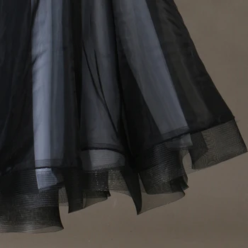 Sportinių Šokių Suknelės ilgomis rankovėmis juoda foxtrot kalnų krištolas masės Moterų Etape Valsas Šokių Suknelė MQ080
