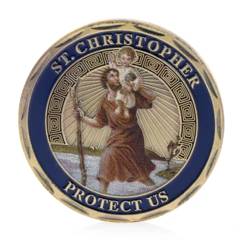 St. Christopher Patrona Keliautojams, Progines Iššūkis Monetų Kolekciją Monetų Kolekcionieriams Aukso Moneta