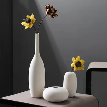 Strongwell Baltos Keramikos Gėlių Vaza Namų Puošybai Kambarį Įėjimo Ekranas Baldai Sausų Gėlių Kompozicijų Amatai