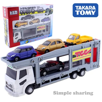 Takara Tomy Dovana Let ' s Play Tomica! Karjeros Automobilio Rinkinys Su 4 Nissan, Suzuki, Toyota, Žaislai, Variklinių Transporto Priemonių Diecast Metal Modelis